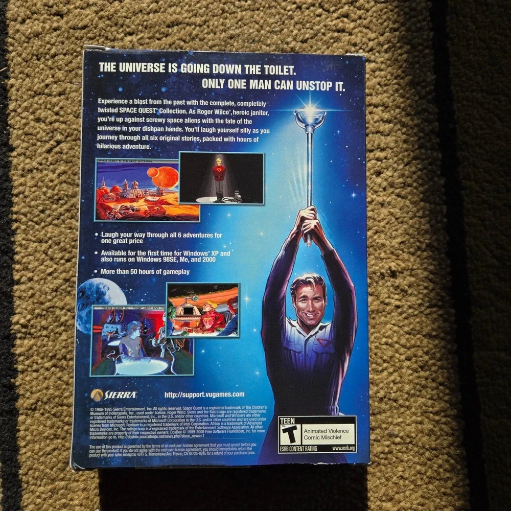 Space Quest CollectionCD-ROM Sierra 6 Complete Games Roger Wilco Big Box Vintage